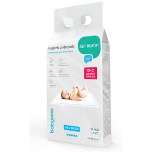Пелюшки одноразові BabyOno 40х60, 10+2 шт
